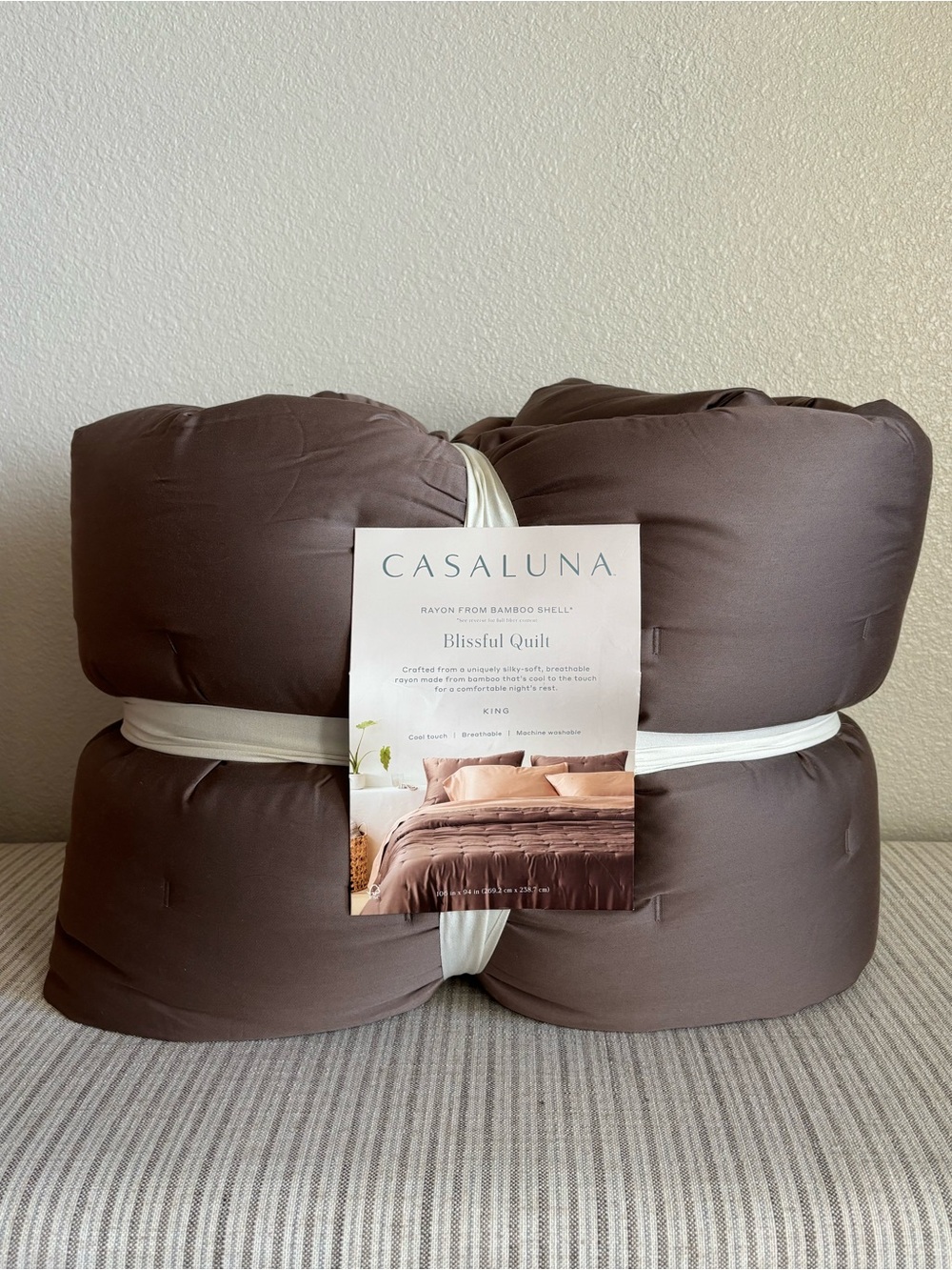 NWT King Rayon from Bamboo Quilt Fig - Casaluna